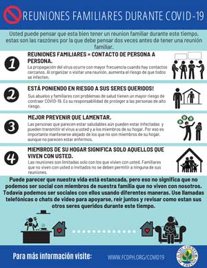 avoid family gatherings spanish