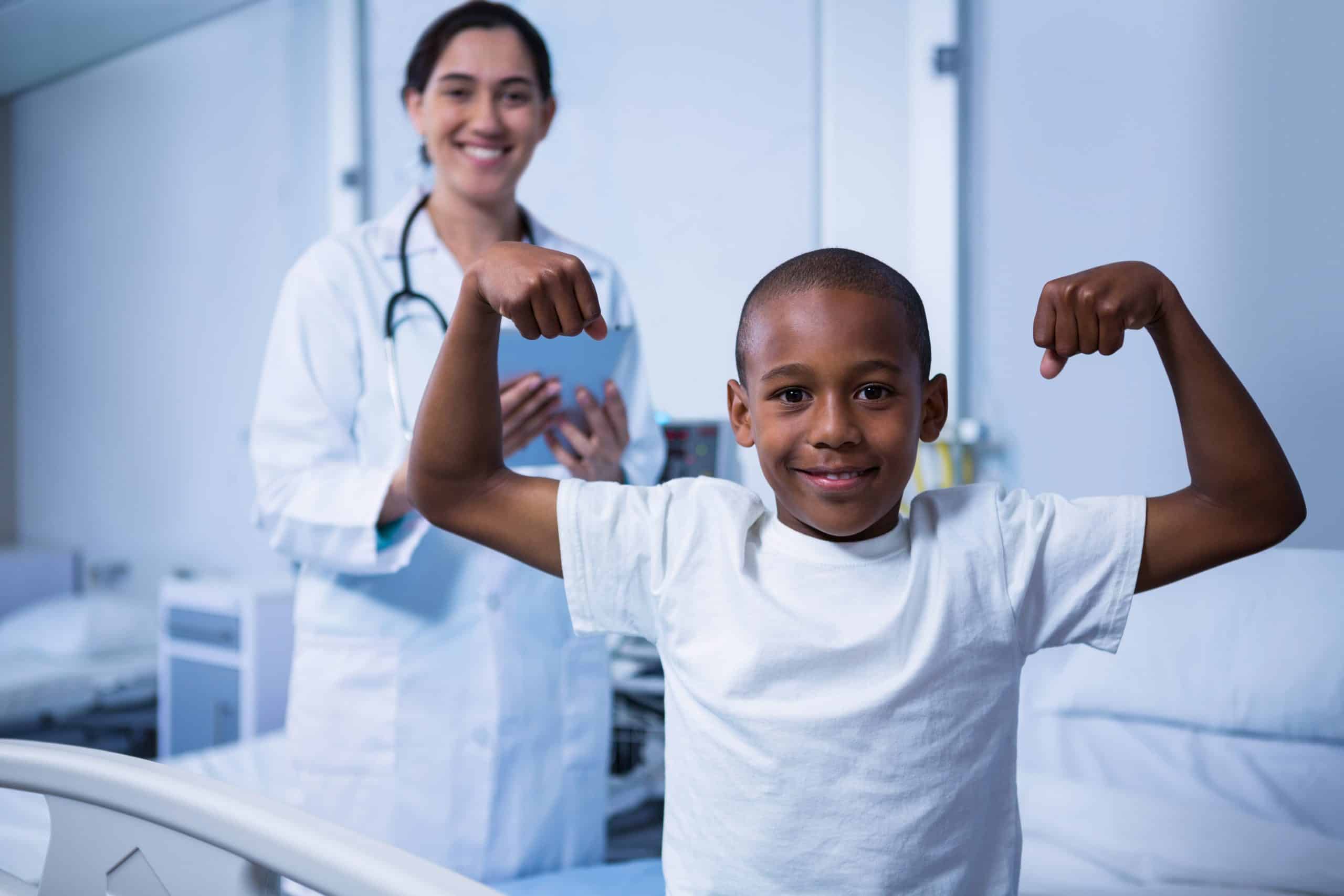 child undergoing a sports physical with the pediatrician in Fresno