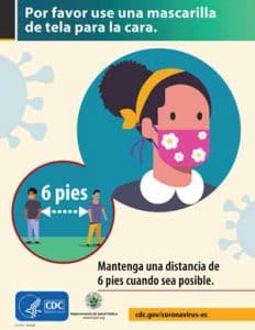 Por favor use una mascarilla de tela para la cara. PDF Thumbnail