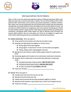 ACEs Self Care Tool