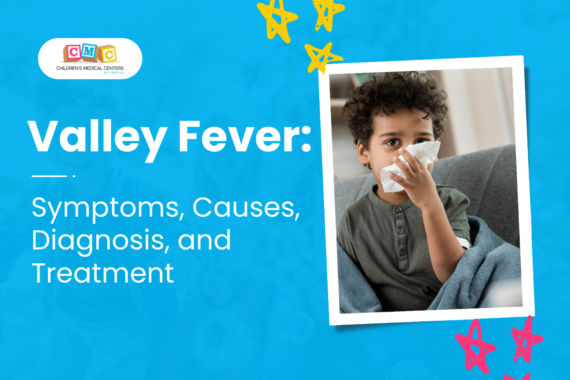 A child sits on a couch and uses a tissue to wipe his runny nose, one of the common valley flu symptoms.